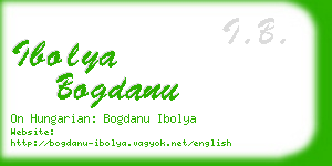 ibolya bogdanu business card